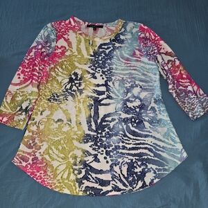 Colorful Abstract Long Sleeve Top